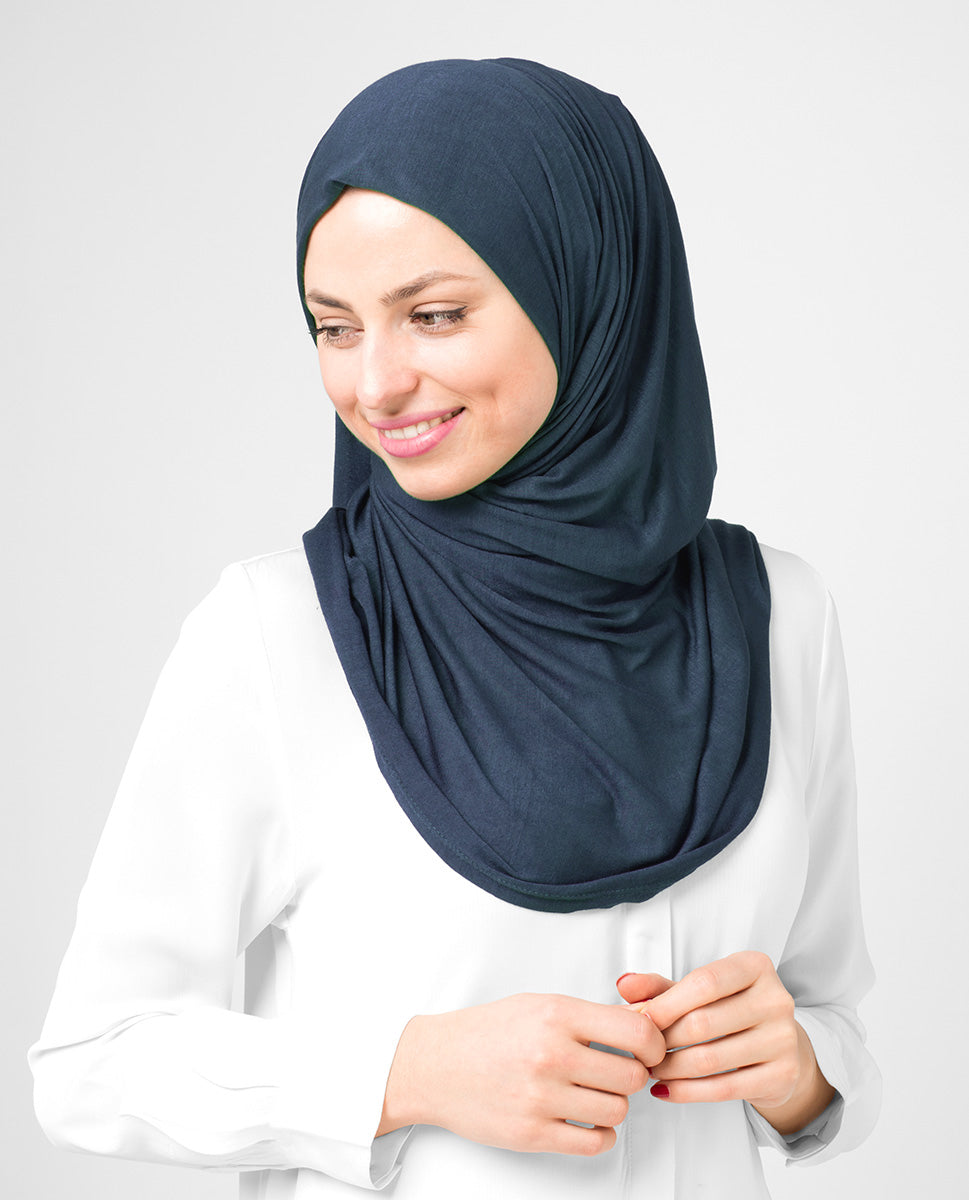 Blue Iris Viscose Jersey Scarf